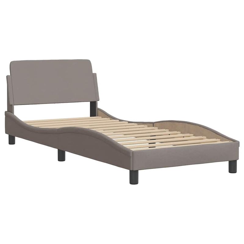 Casa si Gradina - Mobilier - Paturi si accesorii - Paturi - Cadru de pat cu LED fara saltea Taupe 90x190 cm Material - Infinity.ro