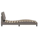 Casa si Gradina - Mobilier - Paturi si accesorii - Paturi - Cadru de pat cu LED fara saltea Taupe 90x190 cm Material - Infinity.ro