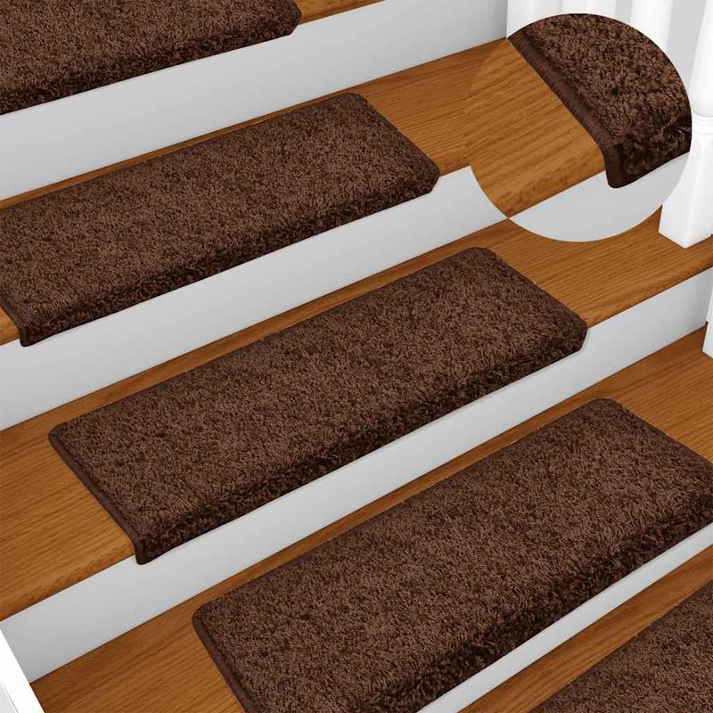 Casa si Gradina - Textile si covoare - Covoare - Covoare casa - Covorase scara 30 buc 65x21x4 cm maro - Infinity.ro