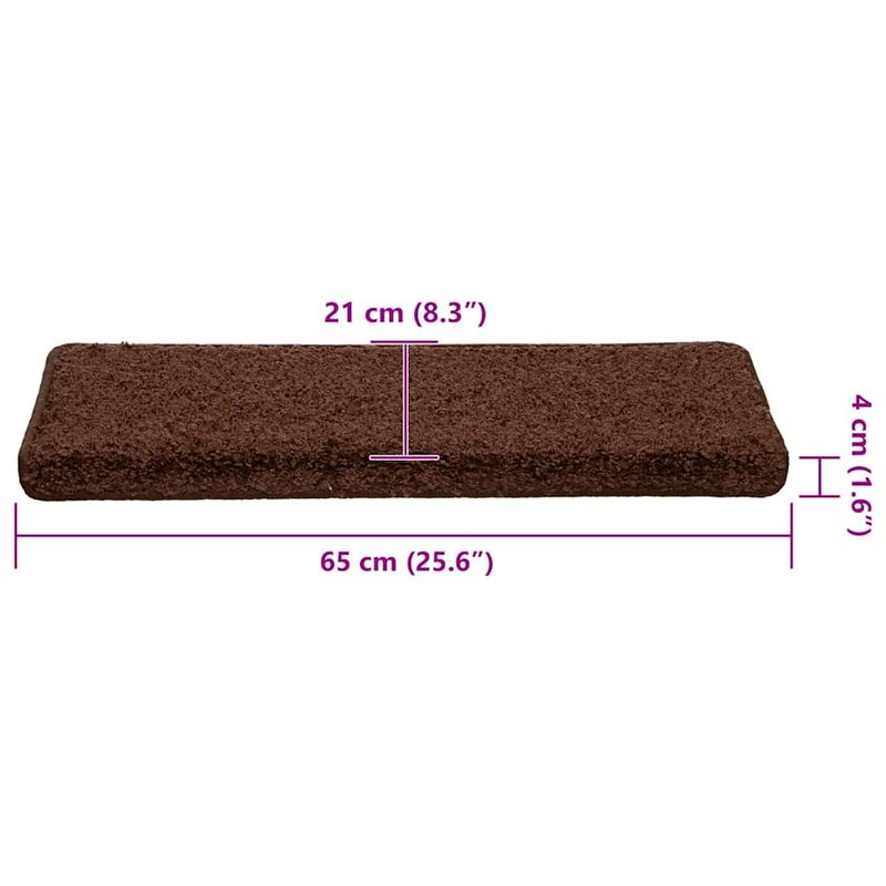 Casa si Gradina - Textile si covoare - Covoare - Covoare casa - Covorase scara 30 buc 65x21x4 cm maro - Infinity.ro