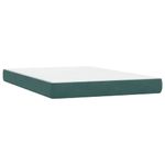 Casa si Gradina - Mobilier - Paturi si accesorii - Paturi - Pat box spring cu saltea, verde inchis, 160x220 cm, catifea - Infinity.ro