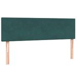 Casa si Gradina - Mobilier - Paturi si accesorii - Paturi - Pat box spring cu saltea, verde inchis, 160x220 cm, catifea - Infinity.ro