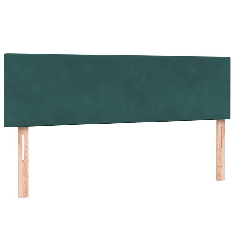 Casa si Gradina - Mobilier - Paturi si accesorii - Paturi - Pat box spring cu saltea, verde inchis, 160x220 cm, catifea - Infinity.ro