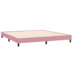Casa si Gradina - Mobilier - Paturi si accesorii - Paturi - Pat box spring cu saltea, roz, 180x210 cm, catifea - Infinity.ro
