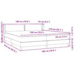 Casa si Gradina - Mobilier - Paturi si accesorii - Paturi - Pat box spring cu saltea, roz, 180x210 cm, catifea - Infinity.ro