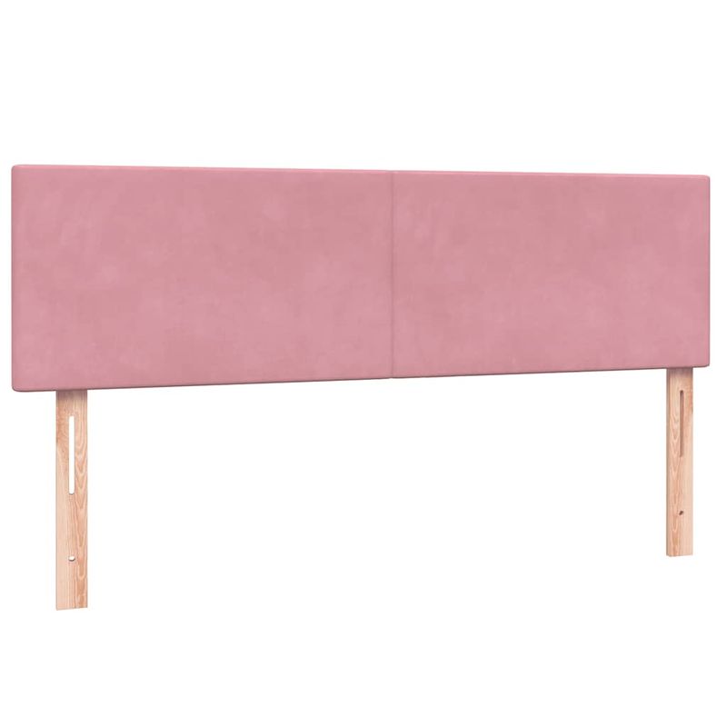 Casa si Gradina - Mobilier - Paturi si accesorii - Paturi - Pat box spring cu saltea, roz, 160x220 cm, catifea - Infinity.ro