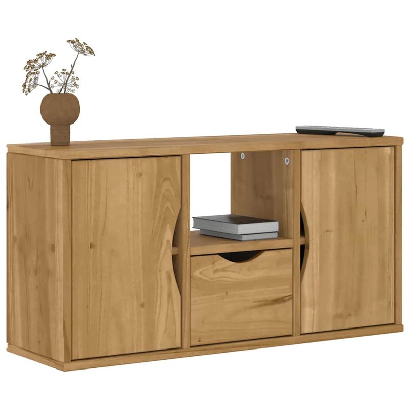 Casa si Gradina - Mobilier - Comode si corpuri - Comode - Dulap TV cu sertar „ODDA” 79x24x40 cm lemn masiv de pin - Infinity.ro