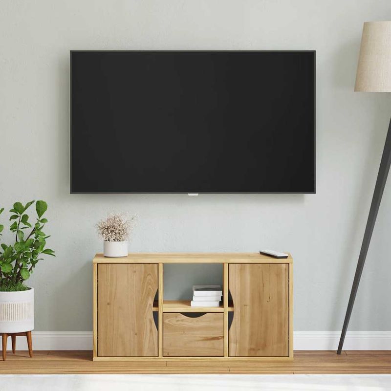Casa si Gradina - Mobilier - Comode si corpuri - Comode - Dulap TV cu sertar „ODDA” 79x24x40 cm lemn masiv de pin - Infinity.ro