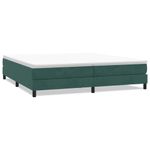 Casa si Gradina - Mobilier - Paturi si accesorii - Paturi - Pat cu arcuri fara saltea verde inchis 200x220 cm catifea - Infinity.ro