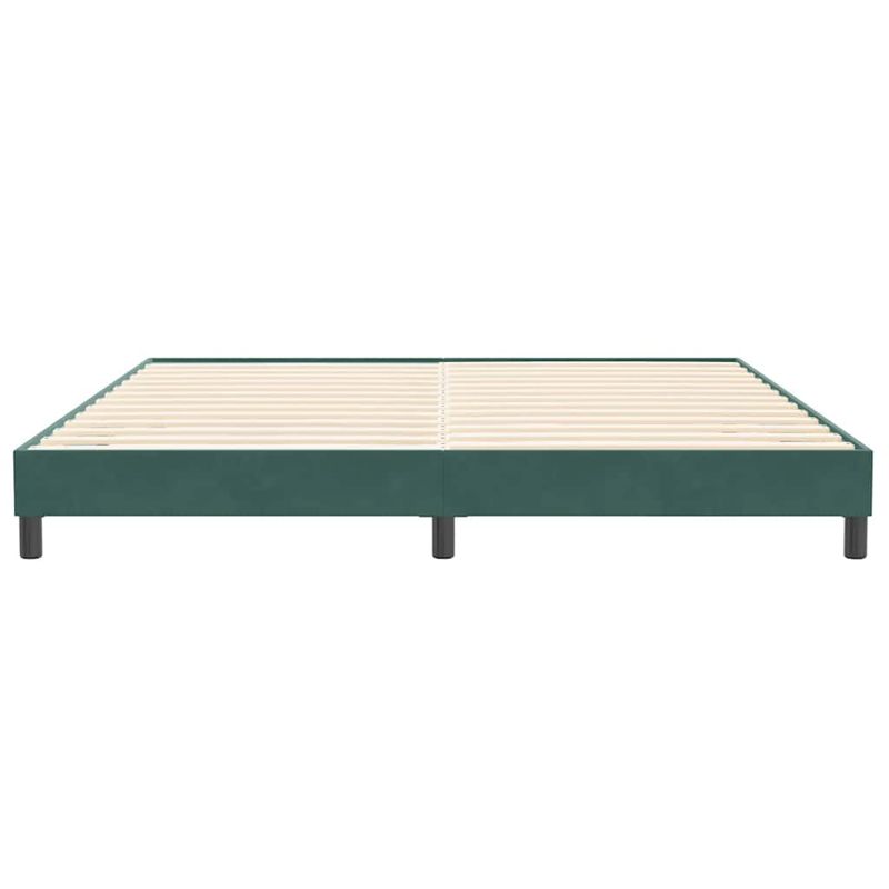 Casa si Gradina - Mobilier - Paturi si accesorii - Paturi - Pat cu arcuri fara saltea verde inchis 200x220 cm catifea - Infinity.ro