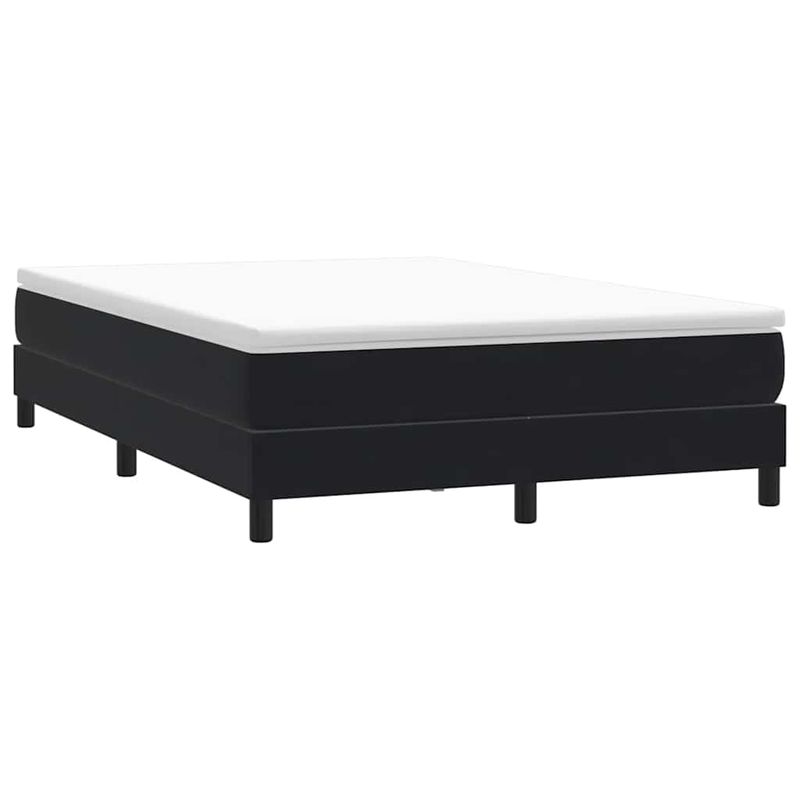 Casa si Gradina - Mobilier - Paturi si accesorii - Paturi - Pat cu arcuri fara saltea negru 140x220 cm catifea - Infinity.ro
