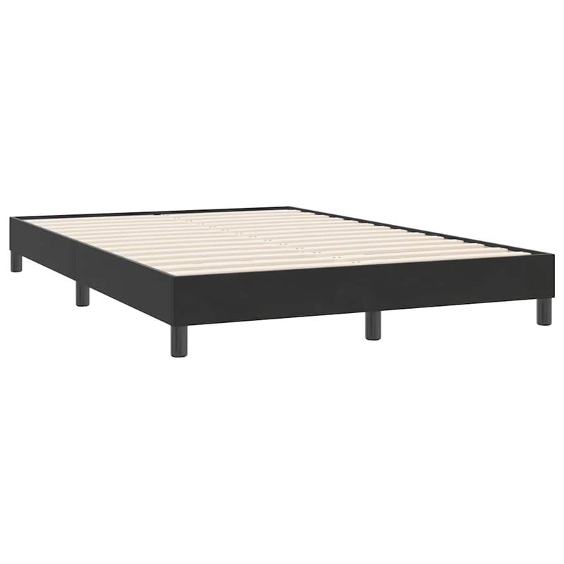 Casa si Gradina - Mobilier - Paturi si accesorii - Paturi - Pat cu arcuri fara saltea negru 140x220 cm catifea - Infinity.ro