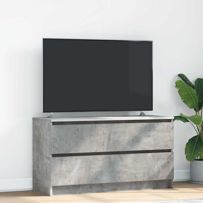 Casa si Gradina - Mobilier - Comode si corpuri - Comode - Comoda TV, gri beton, 100x35x54 cm, lemn prelucrat, lăţime 100 cm - Infinity.ro
