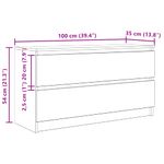 Casa si Gradina - Mobilier - Comode si corpuri - Comode - Comoda TV, gri beton, 100x35x54 cm, lemn prelucrat, lăţime 100 cm - Infinity.ro