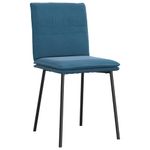Casa si Gradina - Mobilier - Scaune si fotolii - Scaune - Scaune de bucatarie, 4 buc., albastru, catifea - Infinity.ro