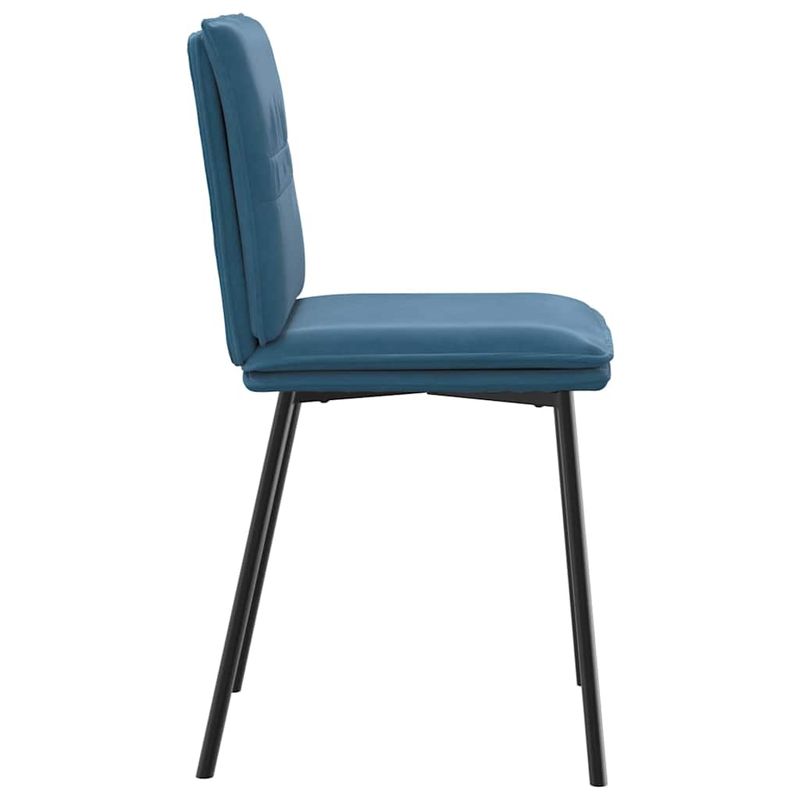 Casa si Gradina - Mobilier - Scaune si fotolii - Scaune - Scaune de bucatarie, 4 buc., albastru, catifea - Infinity.ro