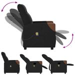 Ingrijire personala si Cosmetice - Sanatate si wellness - Articole wellness - Fotolii de masaj - Fotoliu de masaj rabatabil, negru, material textil - Infinity.ro