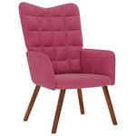 Casa si Gradina - Mobilier - Scaune si fotolii - Fotolii - Fotoliu de relaxare cu taburet, rosu vin, catifea - Infinity.ro