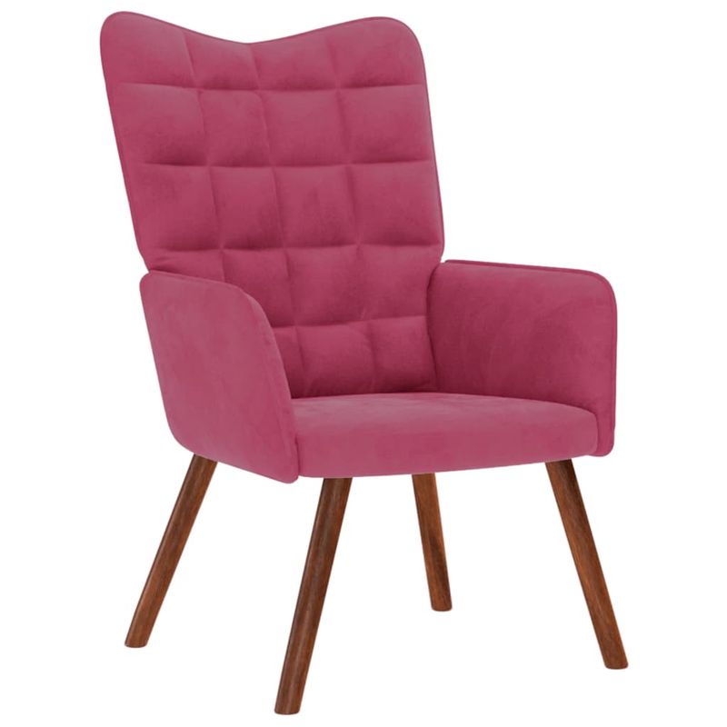 Casa si Gradina - Mobilier - Scaune si fotolii - Fotolii - Fotoliu de relaxare cu taburet, rosu vin, catifea - Infinity.ro