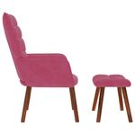 Casa si Gradina - Mobilier - Scaune si fotolii - Fotolii - Fotoliu de relaxare cu taburet, rosu vin, catifea - Infinity.ro