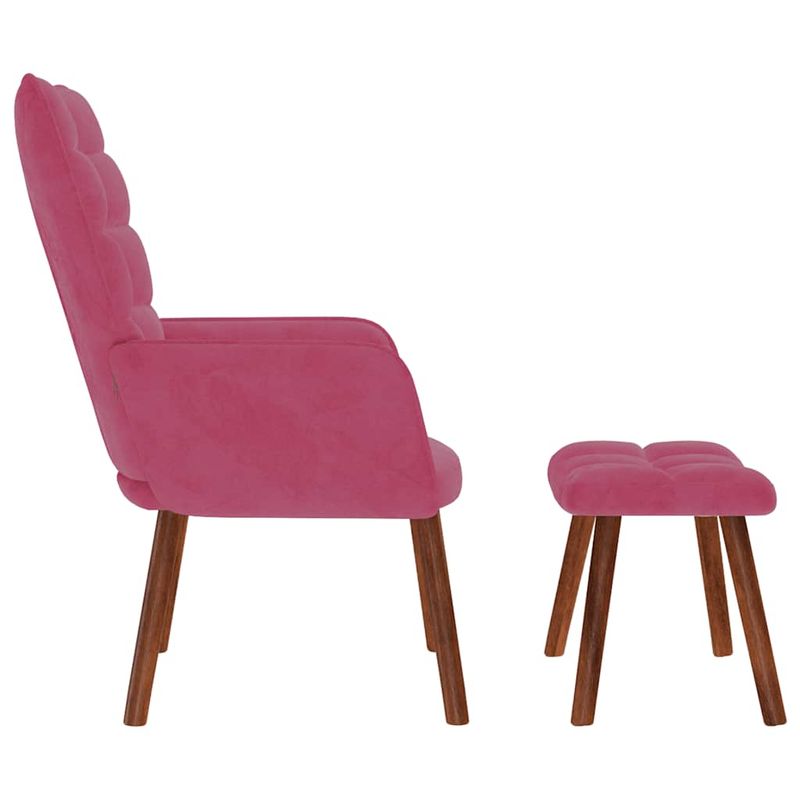 Casa si Gradina - Mobilier - Scaune si fotolii - Fotolii - Fotoliu de relaxare cu taburet, rosu vin, catifea - Infinity.ro