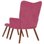 Casa si Gradina - Mobilier - Scaune si fotolii - Fotolii - Fotoliu de relaxare cu taburet, rosu vin, catifea - Infinity.ro