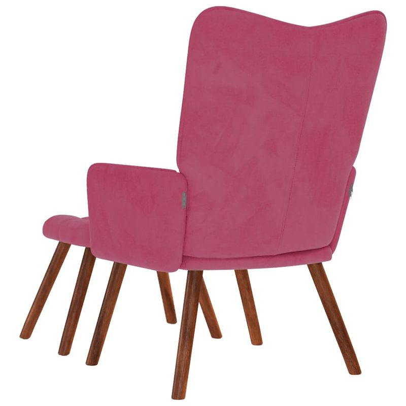 Casa si Gradina - Mobilier - Scaune si fotolii - Fotolii - Fotoliu de relaxare cu taburet, rosu vin, catifea - Infinity.ro