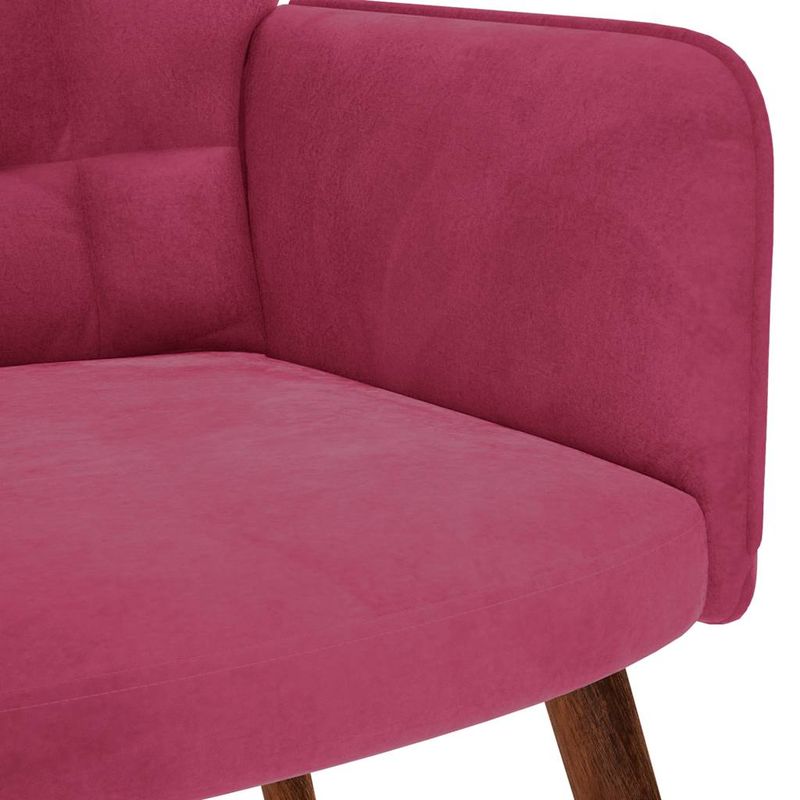 Casa si Gradina - Mobilier - Scaune si fotolii - Fotolii - Fotoliu de relaxare cu taburet, rosu vin, catifea - Infinity.ro