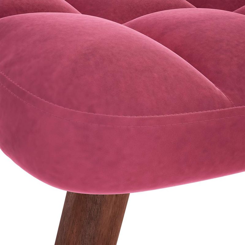 Casa si Gradina - Mobilier - Scaune si fotolii - Fotolii - Fotoliu de relaxare cu taburet, rosu vin, catifea - Infinity.ro