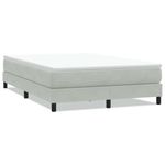 Casa si Gradina - Mobilier - Paturi si accesorii - Paturi - Pat cu arcuri fara saltea gri deschis 140x220 cm catifea - Infinity.ro