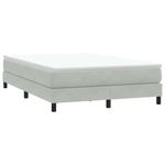 Casa si Gradina - Mobilier - Paturi si accesorii - Paturi - Pat cu arcuri fara saltea gri deschis 140x220 cm catifea - Infinity.ro