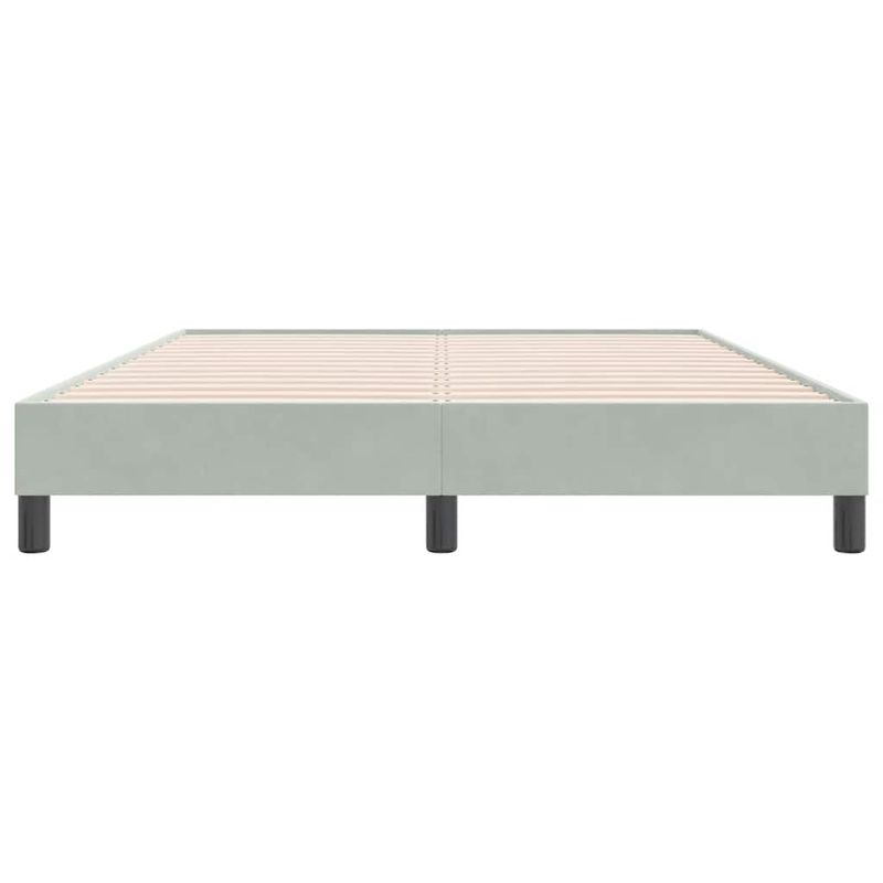 Casa si Gradina - Mobilier - Paturi si accesorii - Paturi - Pat cu arcuri fara saltea gri deschis 140x220 cm catifea - Infinity.ro