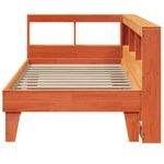 Casa si Gradina - Mobilier - Paturi si accesorii - Paturi - Pat biblioteca fara saltea maro ceruit 75x190 cm lemn masiv pin - Infinity.ro