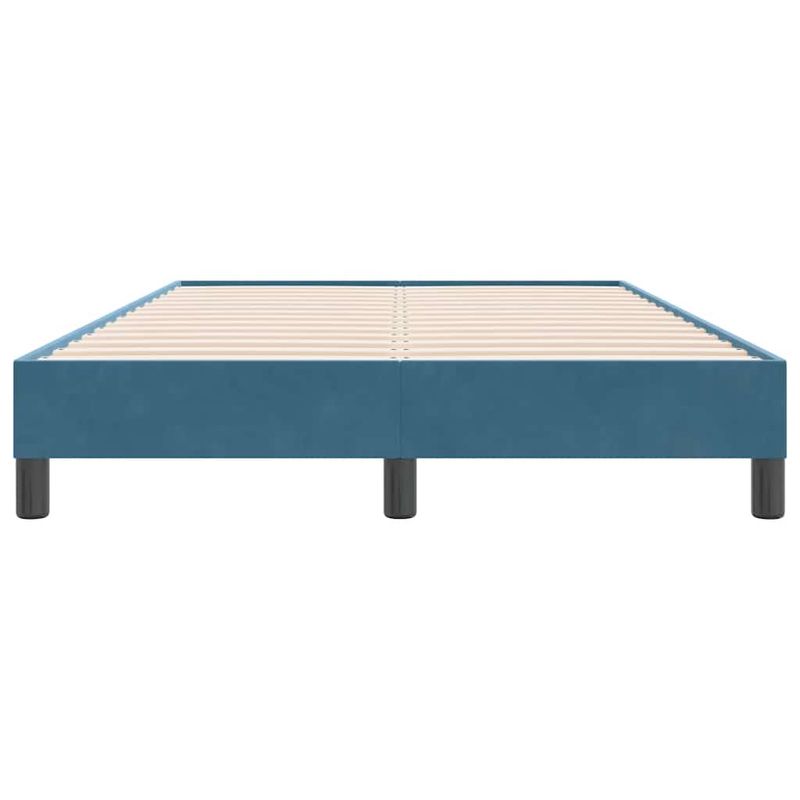Casa si Gradina - Mobilier - Paturi si accesorii - Paturi - Pat cu arcuri fara saltea Albastru inchis 120x220 cm catifea - Infinity.ro