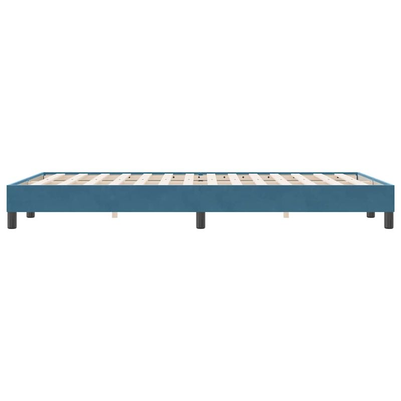 Casa si Gradina - Mobilier - Paturi si accesorii - Paturi - Pat cu arcuri fara saltea Albastru inchis 120x220 cm catifea - Infinity.ro