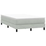Casa si Gradina - Mobilier - Paturi si accesorii - Paturi - Pat cu arcuri fara saltea gri deschis 120x220 cm catifea - Infinity.ro