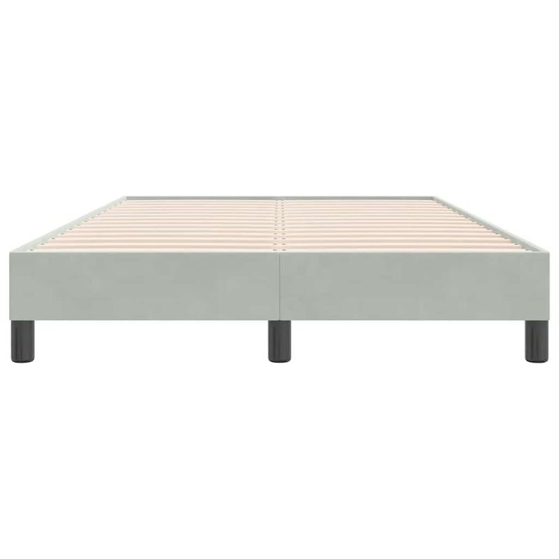 Casa si Gradina - Mobilier - Paturi si accesorii - Paturi - Pat cu arcuri fara saltea gri deschis 120x220 cm catifea - Infinity.ro