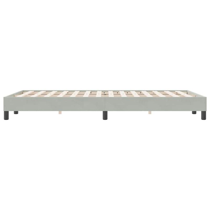 Casa si Gradina - Mobilier - Paturi si accesorii - Paturi - Pat cu arcuri fara saltea gri deschis 120x220 cm catifea - Infinity.ro