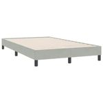 Casa si Gradina - Mobilier - Paturi si accesorii - Paturi - Pat cu arcuri fara saltea gri deschis 120x220 cm catifea - Infinity.ro