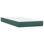 Casa si Gradina - Mobilier - Paturi si accesorii - Paturi - Pat box spring cu saltea, verde inchis, 80x220 cm, catifea - Infinity.ro