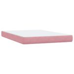 Casa si Gradina - Mobilier - Paturi si accesorii - Paturi - Pat box spring cu saltea, roz, 140x210 cm, catifea - Infinity.ro