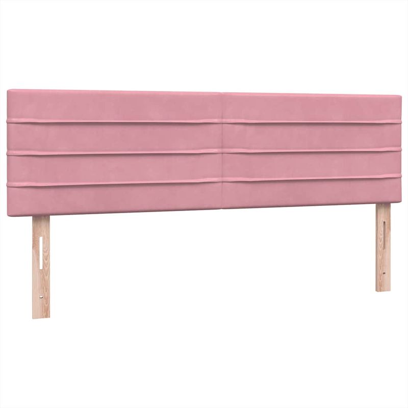 Casa si Gradina - Mobilier - Paturi si accesorii - Paturi - Pat box spring cu saltea, roz, 140x210 cm, catifea - Infinity.ro
