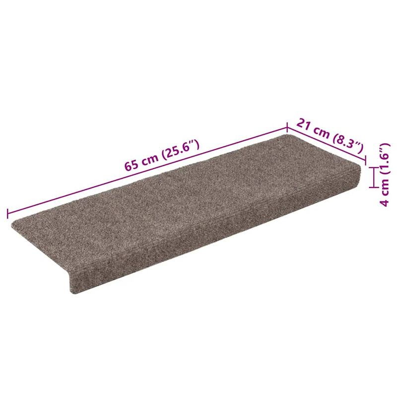 Casa si Gradina - Textile si covoare - Covoare - Covoare casa - Covorase scara autoadezive 30 buc crem 65x21x4 cm - Infinity.ro