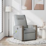 Ingrijire personala si Cosmetice - Sanatate si wellness - Articole wellness - Fotolii de masaj - Fotoliu de masaj rabatabil, gri deschis, textil - Infinity.ro