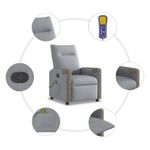Ingrijire personala si Cosmetice - Sanatate si wellness - Articole wellness - Fotolii de masaj - Fotoliu de masaj rabatabil, gri deschis, textil - Infinity.ro