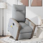 Ingrijire personala si Cosmetice - Sanatate si wellness - Articole wellness - Fotolii de masaj - Fotoliu electric masaj rabatabil cu ridicare, gri inchis textil - Infinity.ro