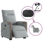 Ingrijire personala si Cosmetice - Sanatate si wellness - Articole wellness - Fotolii de masaj - Fotoliu electric masaj rabatabil cu ridicare, gri inchis textil - Infinity.ro