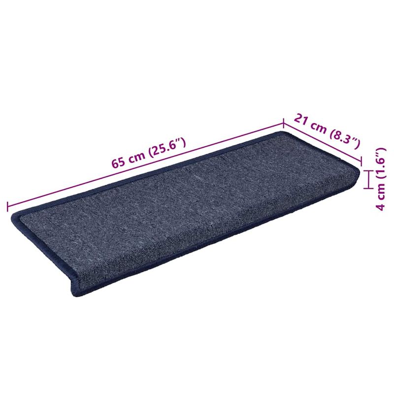 Casa si Gradina - Textile si covoare - Covoare - Covoare casa - Covorase scara 30 buc 65x21x4 cm gri si albastru - Infinity.ro