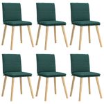 Casa si Gradina - Mobilier - Scaune si fotolii - Scaune - Scaune de bucatarie, 6 buc., verde inchis, material textil - Infinity.ro