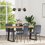 Casa si Gradina - Mobilier - Scaune si fotolii - Scaune - Scaune de bucatarie, 4 buc., gri inchis, catifea - Infinity.ro